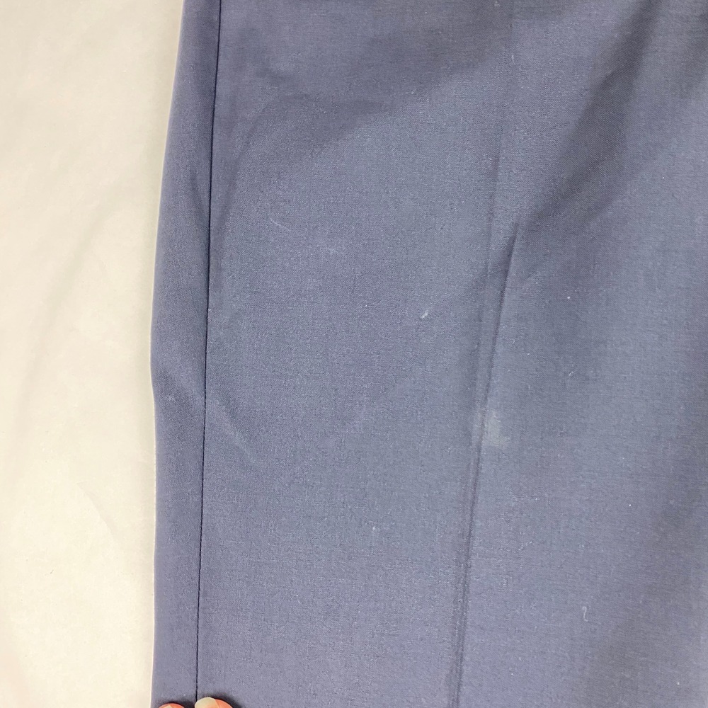 Theory Pants Women's Size 10 Max C3 Sevona Trouser Blue Wool Stretch - Flaw - Picture 6 of 16